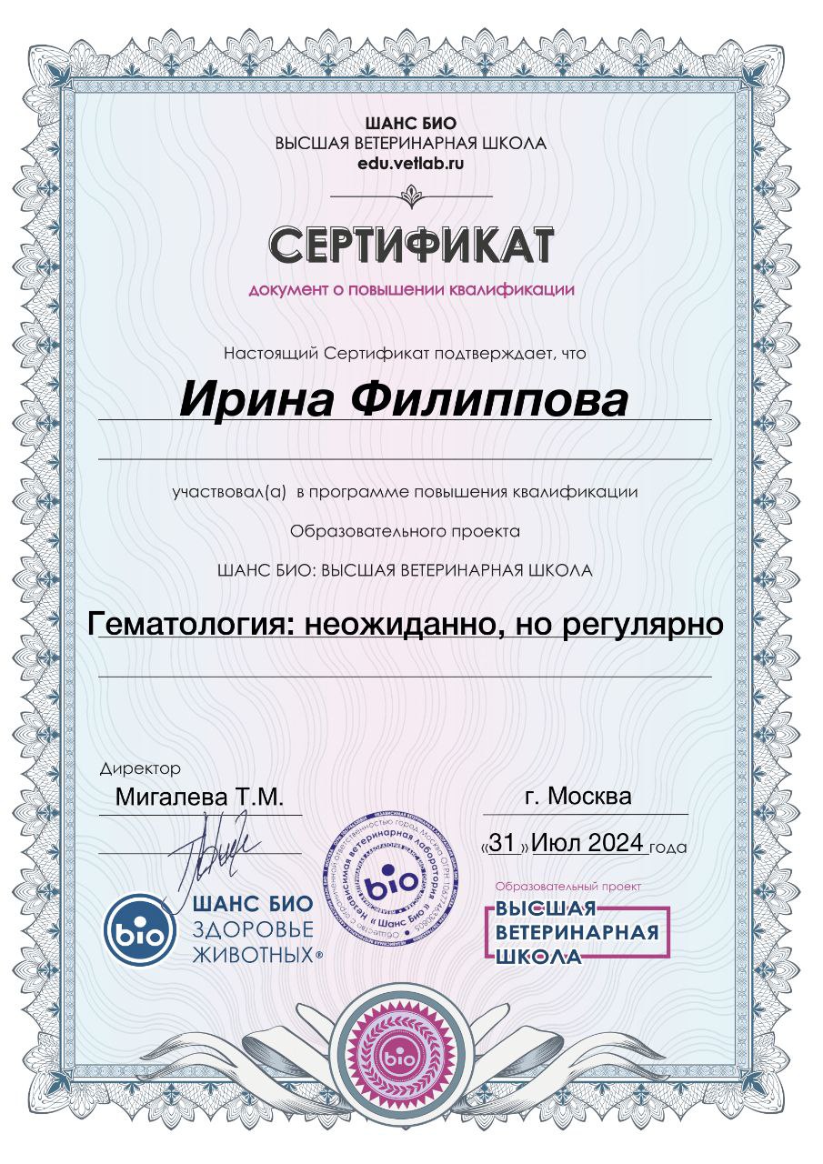 Филиппова Ирина Александровна